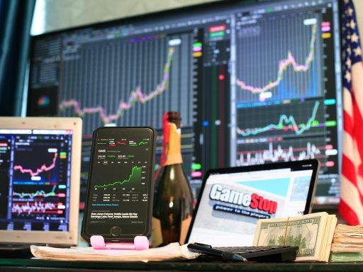 Grafiek van ETF-koersontwikkeling op een computerscherm